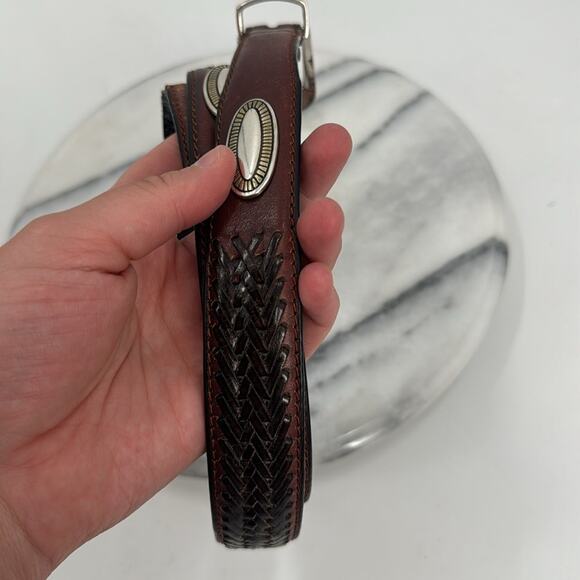 Fossil concho leather belt size 42 - Picture 2 of 6